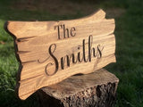 Personalized Wood Sign | Cabin Decor | Campsite Decor | Man Cave Sign | Rustic Wood Log Sign | Family Name Sign | Anniversary Gift | Custom | WoodArtSupply