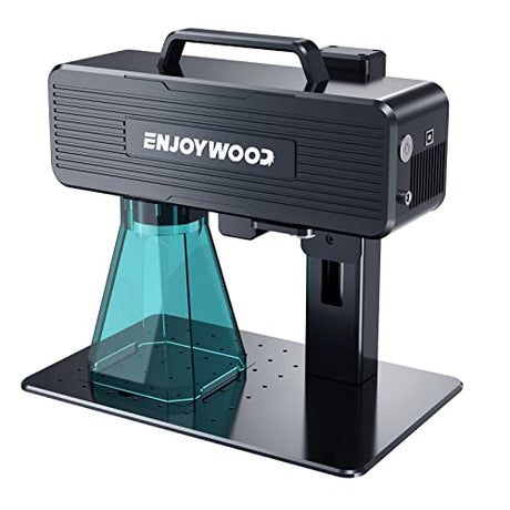 ENJOYWOOD 2-in-1 Dual Laser Machine Portable and Handheld Laser Engraving Compresed Spot 0.01mm Laser Engraver with High Speed for Leather Patches ENJOYWOOD