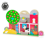 Melissa & Doug GO Tots Wooden Barnyard Tumble with 4 Disks - Farm Themed, Stack And Drop Developmental Toys For Toddlers Ages 1+ Melissa & Doug