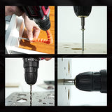 BeHappy Cordless Drill Set, 21V Power Drill Kit, Electric Power Drill Set with 2 Batteries and Charger, 25+3 Torque Setting, 2 Speed, 315 In-lb, LED, BeHappy