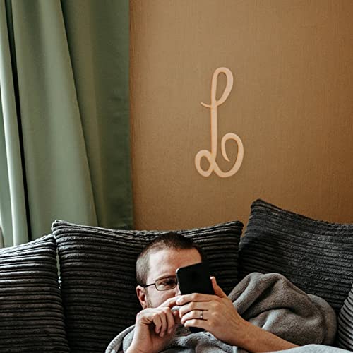 Sewroro Cursive English Alphabet Wooden Letter Chips Wooden Letter l Letters Wall Decor Unfinished Letter Wall Decor Wooden Alphabet Letters 12 Inch Sewroro