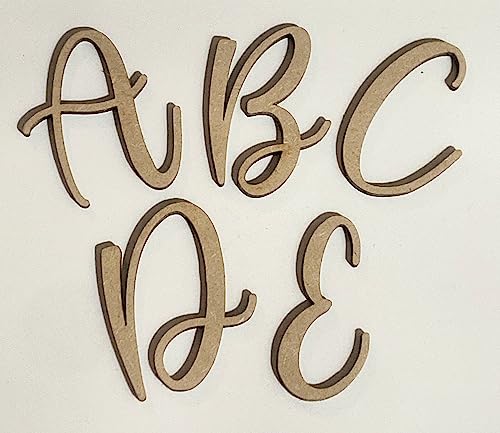 Unfinished Wooden Letter 8 Inch H Kids Learning Letters, Craft, Wood Letter Alphabet Nursery Decor, Cailyn Bloom MDF Wall Hanging Door Hanger NEXTCraft