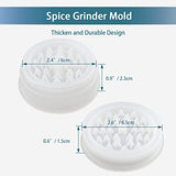 5 PCS Resin Molds Silicone Molds for Epoxy Resin with Large Rolling Tray Mold and Grinder Mold for Grind and Storage DIY Resin Casting FONUNO