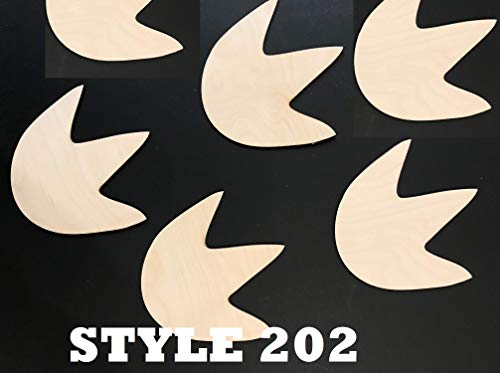 6-Pack Dinosaur Foot Prints FREE SHIPPING! Laser Unfinished Wood Feet Cut Out Shapes Crafts Footprint Feet Craft Prehistoric Texan Wood Crafts