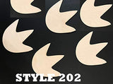 6-Pack Dinosaur Foot Prints FREE SHIPPING! Laser Unfinished Wood Feet Cut Out Shapes Crafts Footprint Feet Craft Prehistoric Texan Wood Crafts