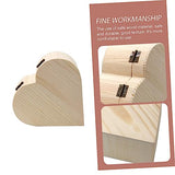 DECHOUS 5pcs Box Wooden Diy Unfinished Wooden Kids Jewelry Organizer Wooden Unfinished Wood Toys Kids Educational Toys Kids Toy Childrens Toys Toy's DECHOUS