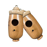 Hummingbird House 2022 New Wooden Bird House Pendant, Wren Swallow Sparrow Nesting Garden Decoration Hummingbird House Outside ... (1 Piece C) ... ASIBT