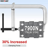 MAXPOWER Deep Throat F Clamp 15-5/8" x 5-5/8", Heavy Duty Bar Clamp for Welding, Pack of 4 MAXPOWER