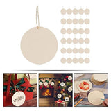 Zerodeko 1 Set Wooden Slices Label Pendant Unfinished Wood Slices Craft Pendant with Hole Decorations Set Wood Chips Wooden Christmas Decorations Zerodeko