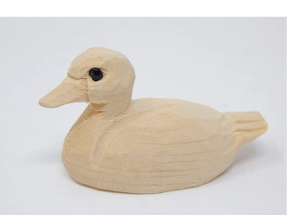 Duck DIY Paint Your Own Personalized Sculpture Wood Craft Figurine Statue Art Small Animal - WoodArtSupply