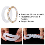 6PCS Large Bracelet Resin Molds, Gartful Round C Font Silicone Jewelry Mold for Epoxy Casting, Silicone Bangle Mold for Making DIY Crafts Supplies, 6 Gartful