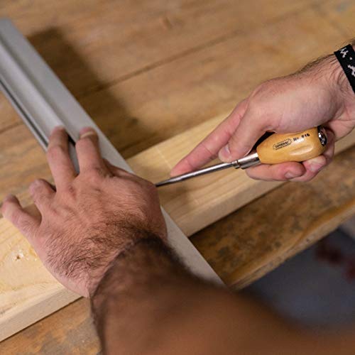 General Tools Scratch Awl Tool with Hardwood Handle - Scribe, Layout Work, & Piercing Wood - Alloy Steel Blade General Tools