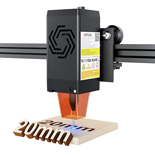 ORTUR True 10W Optical Power Laser Module, LU2-10A 24V Laser Head with Assist Nozzle for Laser Engravers, Ultra-Thin Compressed Spot, Ortur