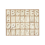 Unfinished Wooden Letters, Symbols, Storage Tray, 3 Inch Alphabet (112 Pieces) Bright Creations