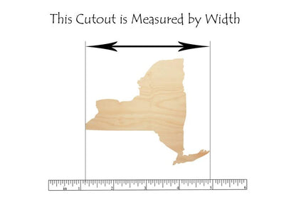 New York State - USA - Unique and Beautiful Unfinished Wood Cutout Shapes - Add A Personal Touch to Your Home Decor BC4795