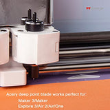 Explore Deep Cut Blade Compatible with Explore 3/Air 2/Air/One/Maker 3/Maker/Venture Aosry Deep Point Blade and Housing for Cutting Thick AOSRY
