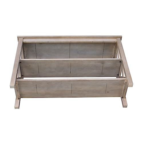 International Concepts Hampton Console Table, Washed Gray Taupe - WoodArtSupply