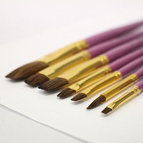 Mont Marte Gallery Series Watercolour Brush Set, 7 Piece. Features a Range of Watercolour Paint Brushes Made from Pony Hair. MONT MARTE