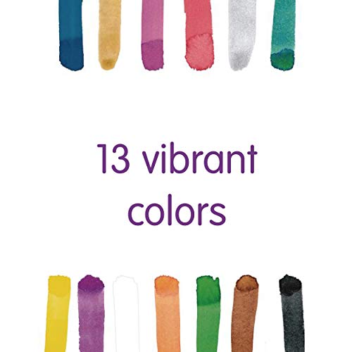 Colorations Classic Colors Liquid Watercolor Paint, Art Supplies, Set of 13 Liter Bottles In Vibrant Colors, Classroom Projects, Non Toxic, Easy Wash Colorations