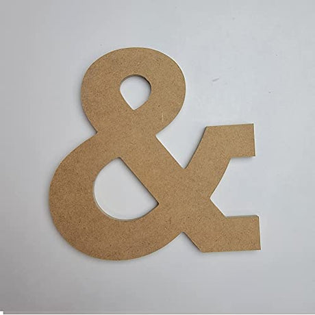 8" Wooden Ampersand Craft Letter Unfinished, Rockwell &, Craft Cutout 1-4" MDF Build-A-Cross