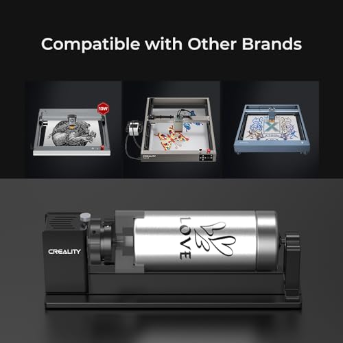 Creality Laser Rotary Roller Pro, Laser Rotary Roller 3 in 1 Multi-Function Engraving Accessories for Laser Engraver, Jaw Chuck Rotary for Engraving Skouphy