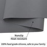 Extra Large Silicone Table Mat, Genuine Food-Grade Silicone Mat for Crafts Kids Dinner Placemat Desk Countertop Waterproof Protector Heat Insulation QPIX DIGITAL