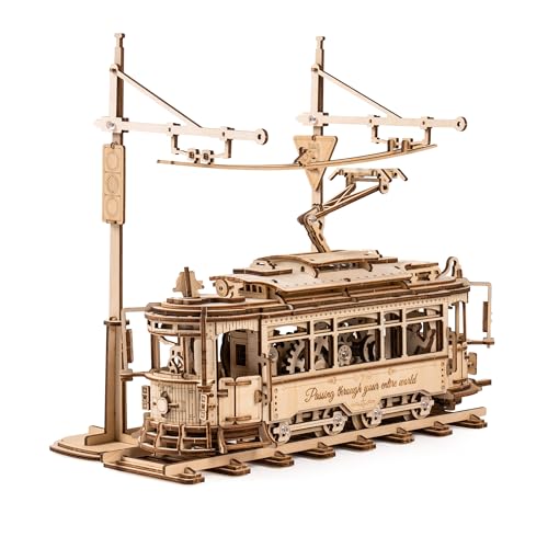 Wowood 3D Wooden Puzzles for Adults, 1:24 Scale Model Car Kits-Classic City Tram, Wooden Models for Adults to Build, Unique Gift for Adults/Teens on - WoodArtSupply