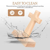 Operitacx 2pcs Christian Cross Stand up Cross Rustic Cross Decor Wood Cross Unfinished Wood Jesus Cross Wood Crosses for Crafts Desk Signs Tabletop Operitacx