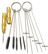4 Set Airbrush Cleaning Kit Airbrush Cleaning Pot with Air Filter Mat and Holder,Nozzle Cleaning Needle,5pcs Brushes Set,5pcs Dredging Needles Kit Spedertool