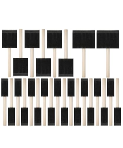 Bates- Foam Paint Brushes, 26 Pack, 1”, 2” & 3”, Sponge Brushes, Sponge Paint Brush, Foam Brushes for Painting, Foam Brushes for Staining, Paint Bates Choice