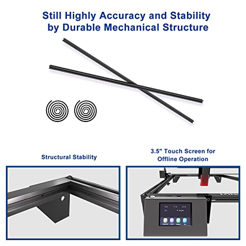 Longer Laser Engraver Y-AxisExtension Kit for RAY5 5W/10W/20W Laser Engraver, Expand Working Area to 33.46" x 15.75"（850mm*400mm） - WoodArtSupply