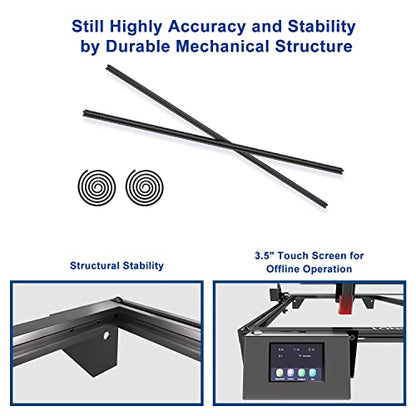 Longer Laser Engraver Y-AxisExtension Kit for RAY5 5W/10W/20W Laser Engraver, Expand Working Area to 33.46" x 15.75"（850mm*400mm） - WoodArtSupply