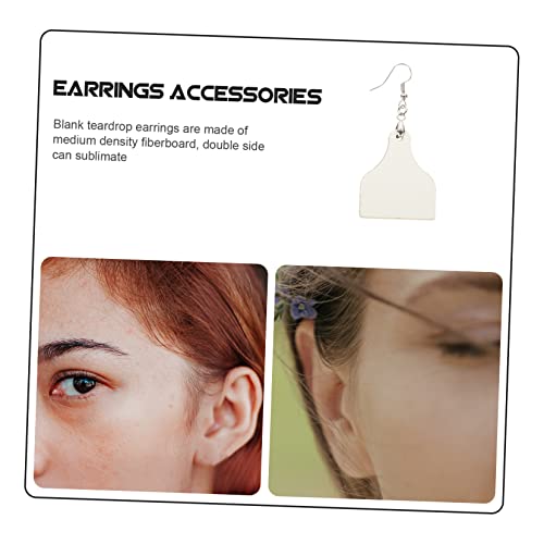 LALAFINA 24pcs Sublimation Earrings Teardrop Earrings Double Sided Earrings DIY Crafts Sublimation Blank Earrings DIY Earrings Supplies Unfinished LALAFINA