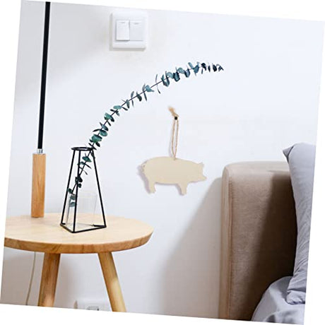 NOLITOY 10pcs Handmade Gifts Wood Tags Wooden Tags Craft Wood Pig Shape Wood Tags Deer Out Shape Blank Pig Wooden Cutout Label Tags Paper Cut Small NOLITOY