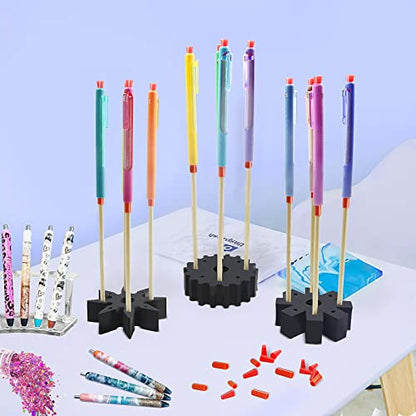 Riomh Epoxy Pen Turner Attachment, Glitter Pen Adapter for Holding Pens on Turner Machine, Sublimation Pens blank Turner Kit to Make Customized Pens - WoodArtSupply