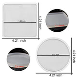 RESINWORLD 8 Pack Thick 4 inches Resin Coaster Molds Set + 4 Pack Flower Coaster Molds ResinWorld
