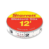 Starrett Tape Measure Stix with Adhesive Backing - Mount to Work Bench, Saw Table, Drafting Table - 1/2" x 12', English Metric, Right-Left Reading - Starrett