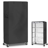 Dalema Wire Rack Cover,Heavy Duty 600D Dustproof Waterproof Shelf Cover,Storage Shelving Covers for Wire Shelves 5-Tier,Cover for 36" W x 18" D x 72" Dalema