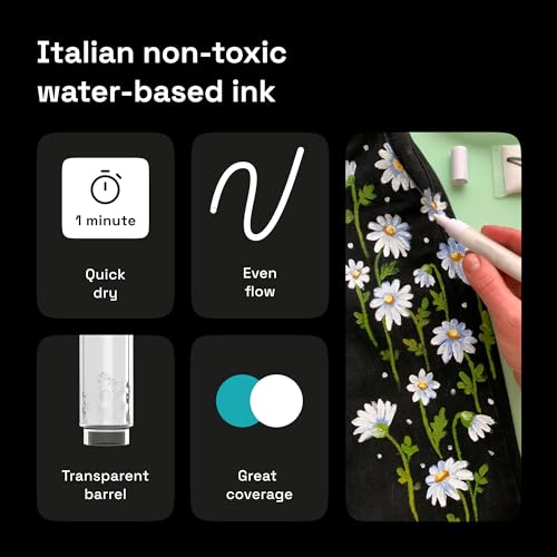 ARTISTRO Paint Pens for Rock Painting, Stone, Ceramic, Glass, Wood, Tire, Fabric, Metal, Canvas. Set of 12 Markers for Acrylic Painting, Water-based, ARTISTRO