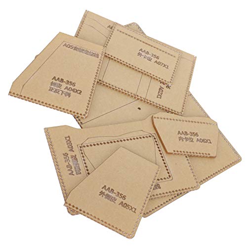 Wallet Making Template Clear Acrylic Template Leather Passport Bag Card Holder Making Stencil Kit for DIY Leather Craft Tool GLOGLOW