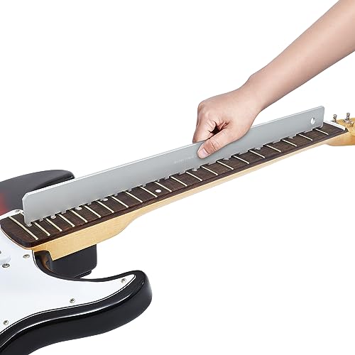 Frautron Guitar Luthier Tool Kit Includes 16" Fret Leveling Beam, Guitar Neck Notched Straight Edge Setup Tool, Fret Rocker, String Action Ruler Frautron