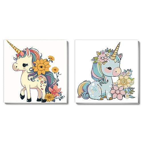 2 Pack Framed Paint by Numbers for Kids Ages 8-12,Easy Acrylic Paint by Number for Adults Beginners Canvas,Cartoon Animals Paint by Number for Kids - WoodArtSupply