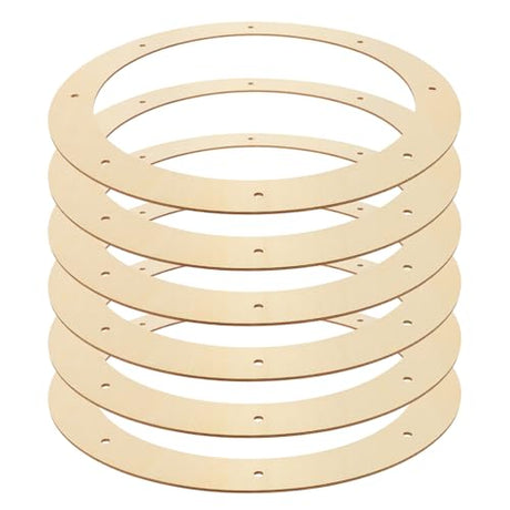 SEWACC 6pcs Wreath Form Rack Craft Floral Ring Floral Hoop Centerpiece Xmas Wreath Frame Wooden Wreath Frame Unfinished Round Metal Hoop Christmas SEWACC