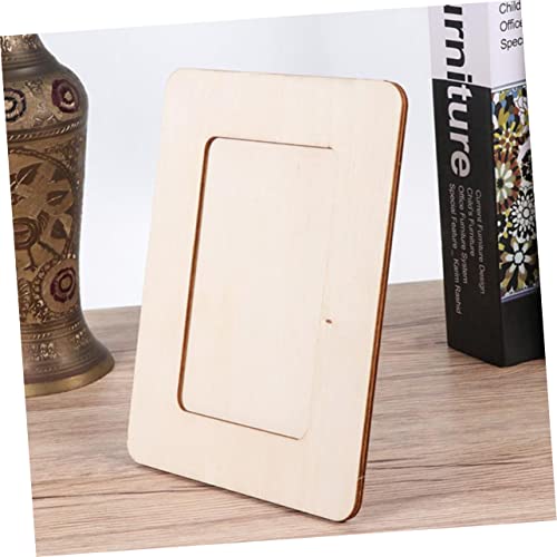 Kisangel 8 pcs DIY wooden photo frame table top photo frame blank wood picture frame wooden painting crafts for kids unfinished wood picture frames Kisangel
