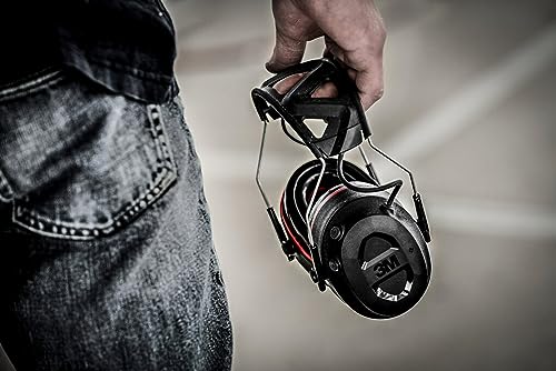 3M Pro-Protect + Gel Cushions Electronic Hearing Protector with Bluetooth Wireless Technology, NRR 26 dB, Black, Medium 3M