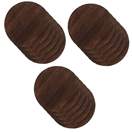 Zerodeko 15 Pcs Carbonized Round Wood Chips Wooden Coasters DIY Unfinished Christmas Ornament Unfinished Wood Cutout Riser Christmas Ornaments Zerodeko