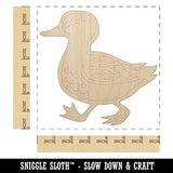 Cute Duck Walking Unfinished Wood Shape Piece Cutout for DIY Craft Projects - 1/4 Inch Thick - 6.25 Inch Size Sniggle Sloth