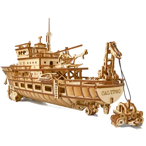Wood Trick Yacht Mechanical 3D Wooden Puzzles for Adults and Kids to Build - Rides up to 8 ft - Model Kits for Adults - DIY Wooden Models for Adults Wood Trick