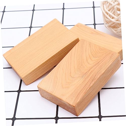 VILLFUL 3pcs Block Craft Toys Unfinished Wood Cutout Puzzle Toy Rectangular Wood Jewelry Accessories Wood Cube for Craft Wood Toys Puzzle Accessories VILLFUL