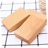 VILLFUL 3pcs Block Craft Toys Unfinished Wood Cutout Puzzle Toy Rectangular Wood Jewelry Accessories Wood Cube for Craft Wood Toys Puzzle Accessories VILLFUL